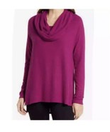 New Gibson Women’s convertible neckline cozy tunic sweater Rose Purple P... - €22,09 EUR