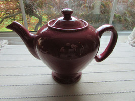 Vtg Hall Mccormick Teapot Maroon Mccormick Tea Baltimore Md Usa - £13.14 GBP