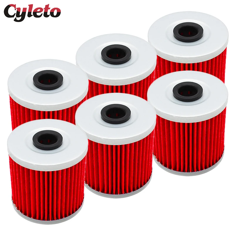 2/4/6pcs Cyleto Motorcycle Oil Filter for Kawasaki KL250 KL600 KL650 Tengai 650 - £10.85 GBP+