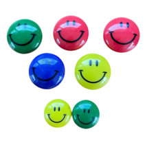 x7 Vintage Lot Plastic Smiley Face Magnets Have A Nice Day - £13.62 GBP