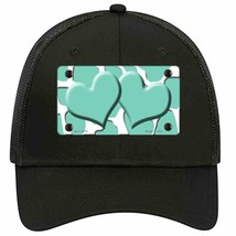 Mint White Giraffe Mint Centered Hearts Novelty Black Mesh License Plate Hat - £23.31 GBP