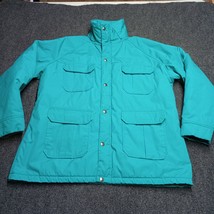 VINTAGE Woolrich Jacket Women XL Emerald Blue Full Zip Chore Barn Farm - £36.95 GBP