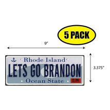 5 PACK 3.37"x 9" LETS GO BRANDON PLATE Sticker Decal Gift MAGA Trump BS0311 - $6.53