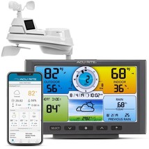Wireless Weather Station With Color Display PC Connect Phone App Rain Wind Temp - £163.36 GBP