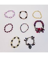 Beaded Bracelet Lot Charms &amp; Beads Stretch / Elastic Bands SOME VINTAGE - $192.87 MXN