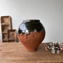 Antique Turkish Terracotta Vase - Vintage Pottery Clay Pot - £154.91 GBP