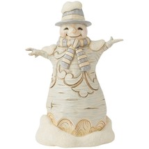 Enesco Jim Shore Heartwood Creek White Woodland Snowman in Top Hat Figur... - $48.99