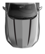 x2 Pinstripe Hood Spear Vinyl Decals Fits Ford Mustang Ecoboost 2024+ - $65.09