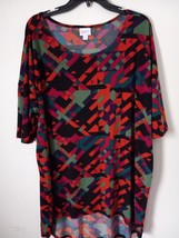 LuLaRoe Short Sleeve Shirt Dress Geometrical Multicolor Size XL - $9.89
