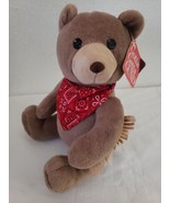 Gund Dusty Cowboy Teddy Bear Plush Stuffed Animal Brown Fringe Button Ey... - $26.61