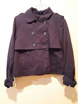H&amp;M Womens Jacket Navy Blue Size 10 Double Breasted - £13.23 GBP