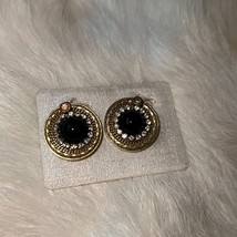 New vintage adorned crystal clip on earrings from Austria - £17.23 GBP