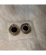 New vintage adorned crystal clip on earrings from Austria - $21.56