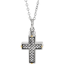 Sterling Silver Cross Ash Holder Necklace - £154.26 GBP