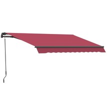 Outsunny 10&#39;x8&#39; Retractable Patio Awning - UV/Water-Resistant Red - $246.99
