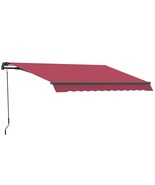 Outsunny 10&#39;x8&#39; Retractable Patio Awning - UV/Water-Resistant Red - €213,51 EUR