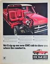 1968 Vintage Print Ad-General Motors GMC Trucks-Just Ripped up Cab-RED-VTG - $198.24 MXN