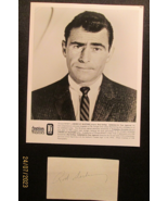 ROD SERLING : (THE TWILIGHT ZONE) HAND SIGN AUTOGRAPH CARD &amp; PHOTO - £1,165.06 GBP