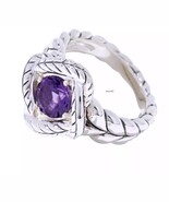 John Hardy JAI Amthyst 1.10ct Basketweave Sterling Silver Ring - 7 NIB  - €153,00 EUR