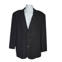 Calvin Klein Classy 3 Button Suit Jacket ~  Sz 44L ~ Black ~ Lined  - £46.75 GBP