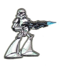 Star Wars Storm Trooper Firing Blaster Figure Embroidered Patch, NEW UNUSED - £6.29 GBP