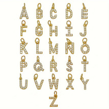 Elegant AZ Initial Pendant Necklace with Pearls - £16.46 GBP