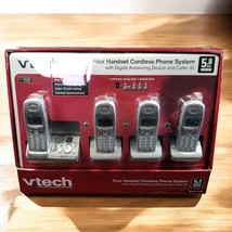 VTech MI6896 5.8 GHz Digital Answering Machine Line W/4 Handsets &amp; Stand - £61.72 GBP