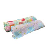 Vintage 1950s Baby Quilt Lot of 2 – Hand-Tied Patchwork Crib Toddler Bla... - $76.32 CAD