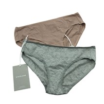 Everlane x2 The Cotton Hipster Panties Heathered Gray Burnt Sugar Beige S - £15.11 GBP