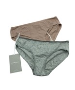 Everlane x2 The Cotton Hipster Panties Heathered Gray Burnt Sugar Beige S - £15.12 GBP