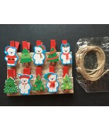 120pcs Christmas Bear Christmas Party Favor Decoration,Wooden Clips,Clot... - £14.33 GBP