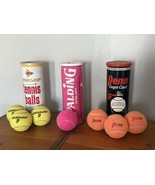 VTG Spalding Dunlop Penn Championship Tennis Balls Metal Can Pink Orange... - $526.49 MXN