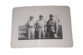World War 2 Armed Soldiers In Front Of Jeep &amp; Power Plant Photograph - $4.00