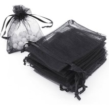 Wedding Sheer Black Party Favor Organza Bags Amscan 24 Pieces 4&quot;H x 3&quot;W - €3,45 EUR