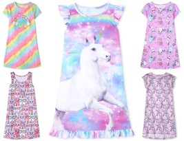 NWT The Childrens Place Girls Unicorn Llamacorn Koala Sloth Panda Nightgown  - £6.66 GBP