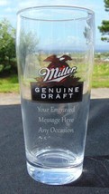 Fathers Day Gift Personalised Miller Genuine Draft Beer Pint Glass Engraved Name - £14.98 GBP