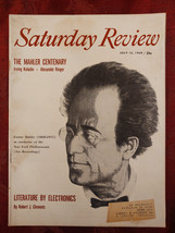 Saturday Review July 16 1960 Gustav Mahler Robert J Clements Harlan Cleveland - £14.64 GBP
