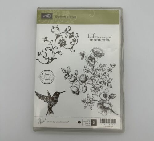 Primary image for Stampin Up ELEMENTS OF STYLE Cling Stamp Set Humming Bird Flowers 1 MISSING