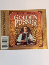 Samuel Adams Golden Pilsner  The Boston Beer Company Beer Label, Boston, MA O3 - £7.25 GBP