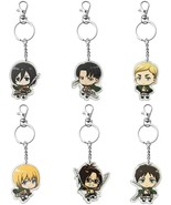 Anime 6PCS Advancing Titan Keychain Hanging with Removable Alloy Metal R... - £7.31 GBP