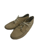 Hush Puppies Easy Times Womens Beige Leather Moccasin Shoes Flats US 7.5... - $19.79