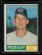 Vintage 1961 TOPPS Baseball Trading Card #191 MIKE DE LA HOZ Cleveland Indians - £7.90 GBP