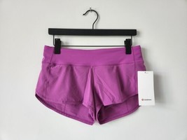 Nwt Lululemon Vplm Vivid Plum Low Rise 2.5&quot; Lined Speed Up Shorts 8 - £65.81 GBP