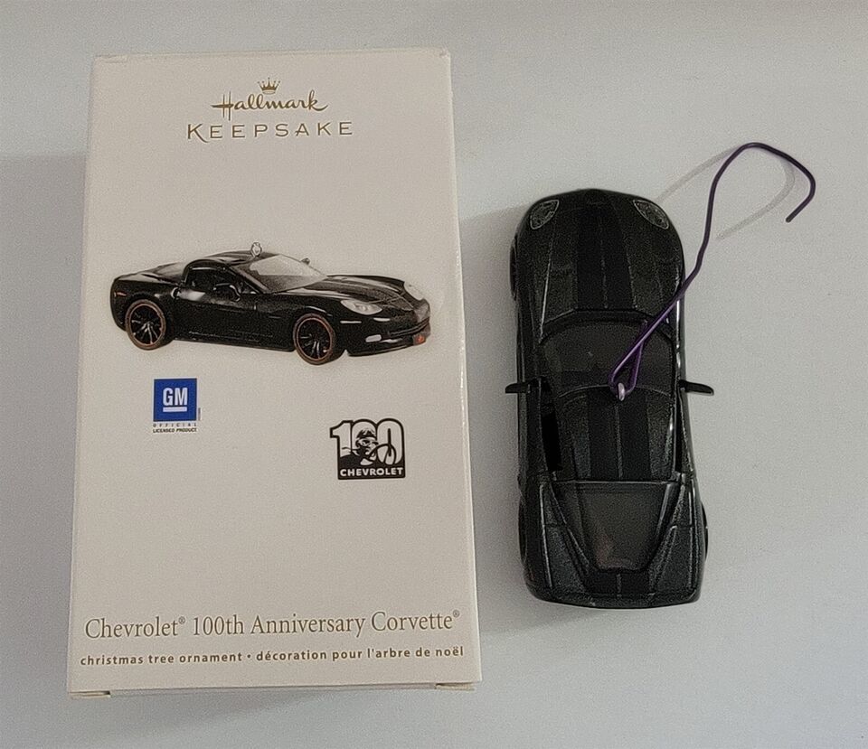 2011 Hallmark Keepsake Corvette Metal/Plastic Christmas Ornament w/Original Box - $18.81