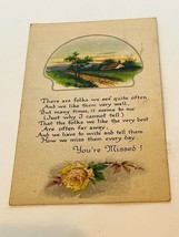 Postcard vtg antique ephemera Post Card 1918 Miss You Victor Colorado CO farm - £13.41 GBP