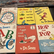 Dr Seuss Lot 6 Hardcover Books 9” HomeSchool Books Green eggs,ABC,One Fish - £9.28 GBP