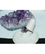 10K White Gold 2.75ct Bolivian Amethyst Ring  3.7Gr Size 6.5 Modernist V... - $448.22 CAD