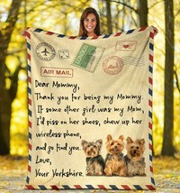 Yorkshire Terrier Dog Mommy Blanket Gift For Dog Lover Fleece Sherpa Blanket - £46.30 GBP+