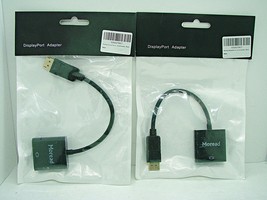 NEW Pack Of 2 Moread HDMI To VGA Display Port Adapter Male to Female Black NIP - £8.43 GBP