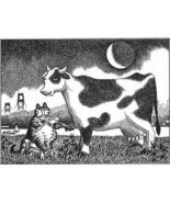 B Kliban Cat Print Original Vintage Book Plate Funny Cat Prints For You ... - $6.72